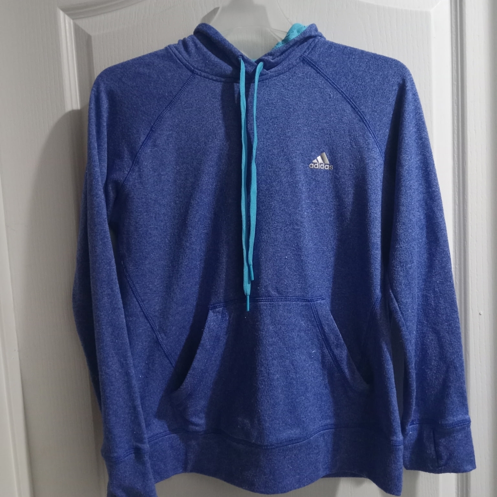 Adidas Heathered Blue Pullover Hoodie